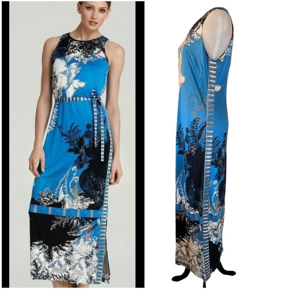 Elie Tahari blue maxi Beatrice dress